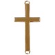 Metal connector charm Cross 46x23mm Gold - brown